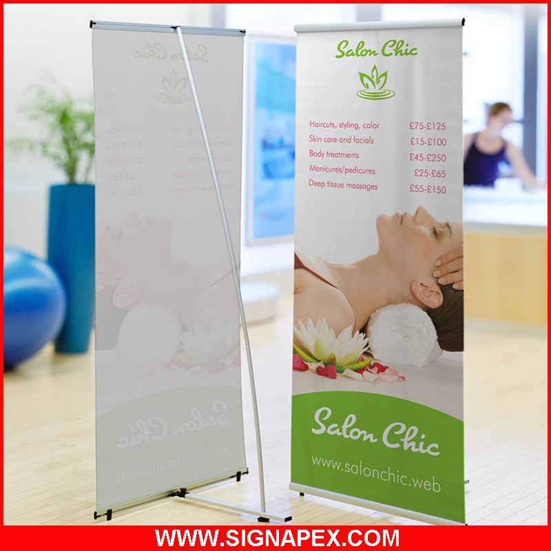 Signapex Retractable Wide Base Single Side Pop up Display Roll up Banner Stand