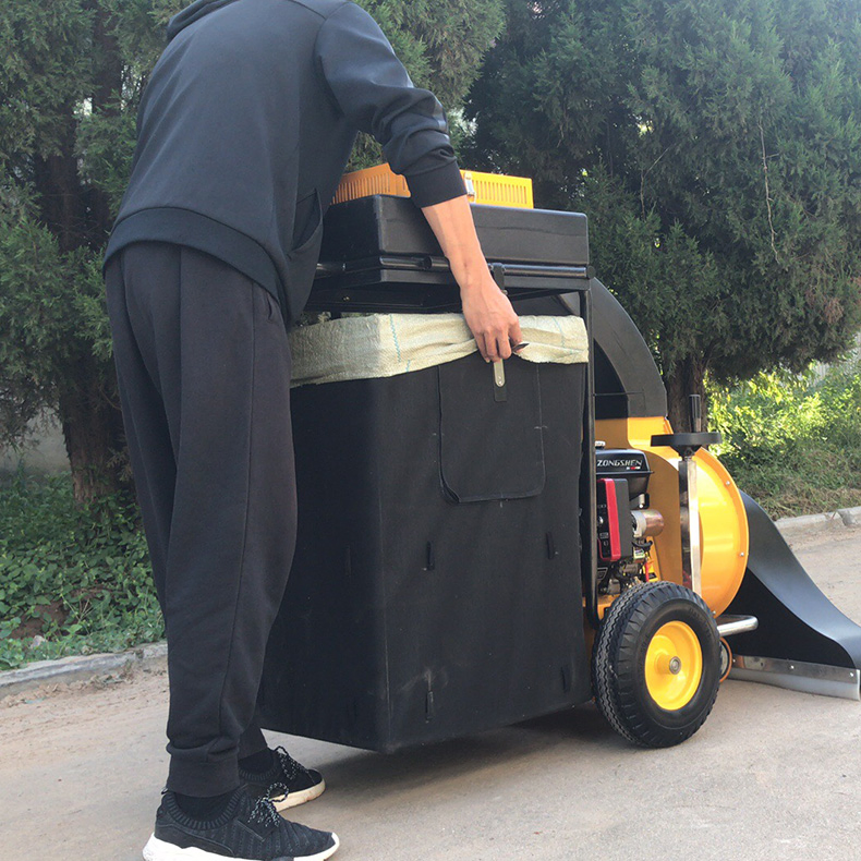 Small Hand Push Style Gasoline Outdoor Road Park Leaf Garbage Collector Leaf Collection Machine