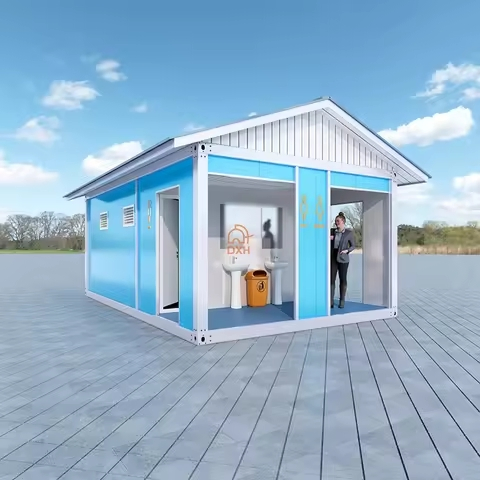 Outdoor Temporary Prefab Portable Bathroom Unit Tiny Home Mobile Shower Room Movable Toilet