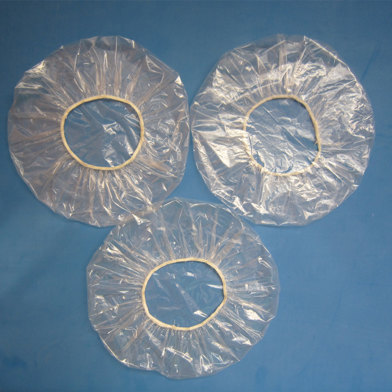 Factory Wholesale Disposable Elastic Clear Bathing Cap for Salon Hotel Traval PE Cap