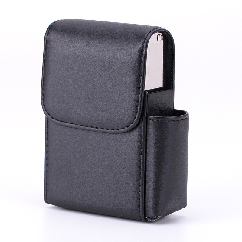 Ea421 Portable for Custom Design Steel Cigar Cases Designer Travel Box Metal Leather Cigarette Case