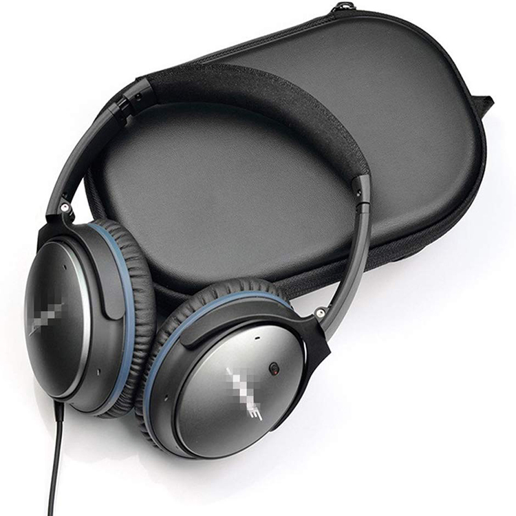 Custom Black Hard Shell Headphone Phone Bluetooth USB Cable Portable Storage EVA Hard Case