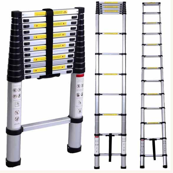 En131 Single Straight Aluminum Telescopic Ladder 3.8m Manufacturer
