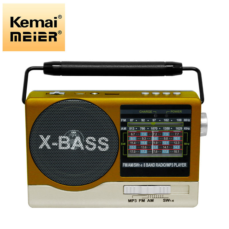 Cheap Price Wireless Thin Bluetooth FM Portable Radio Rechargeable with TF Card Support for LED Lighting Radio