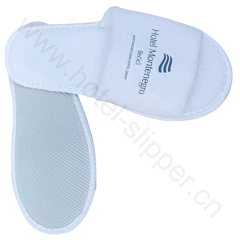 Customized Logo Open Toe Disposable Slippers Hotel Amenities Supplies
