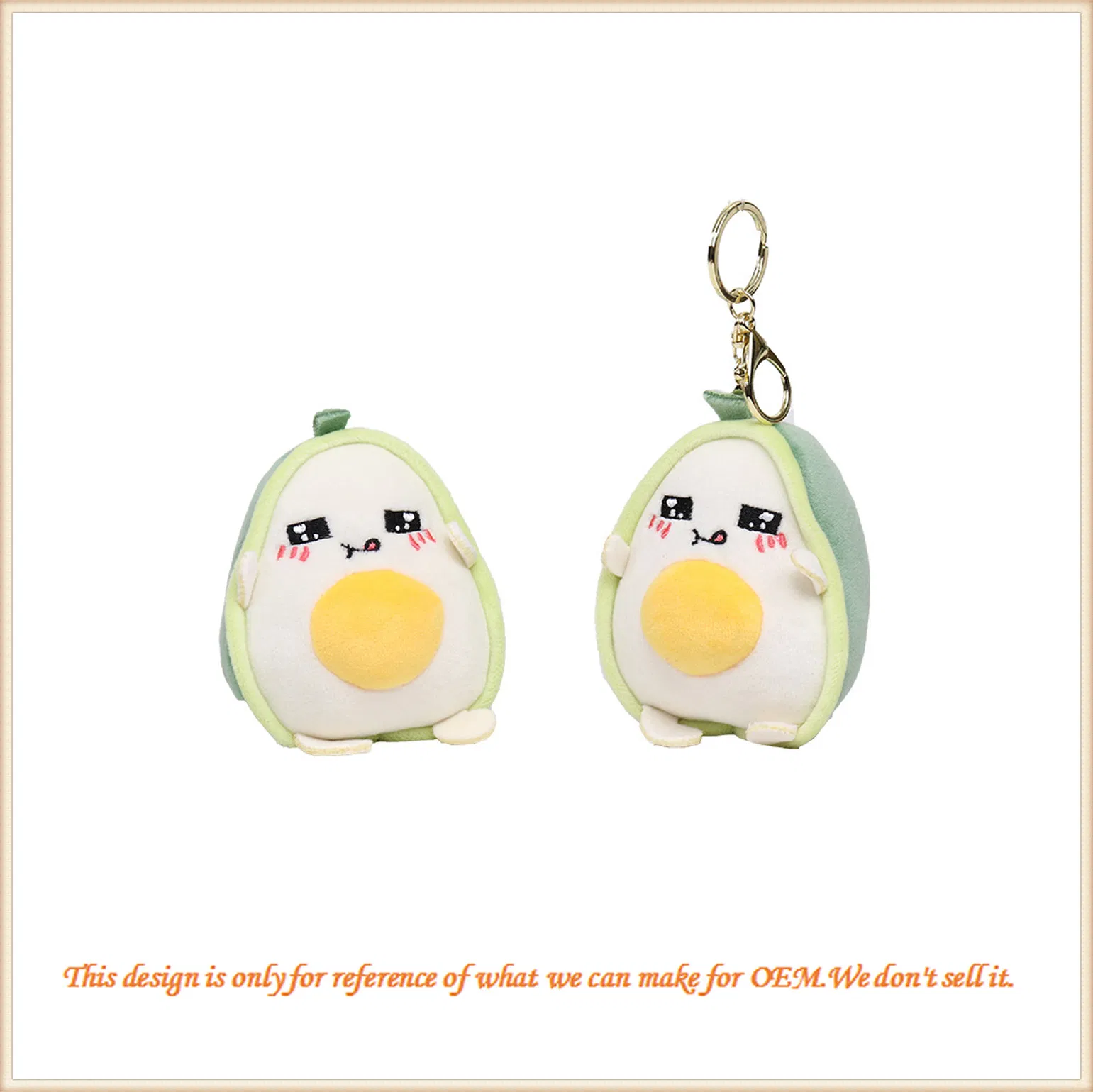 Plush Stuffed Keychain Soft Fruit Toys Cartoon Doll Toy for Bag