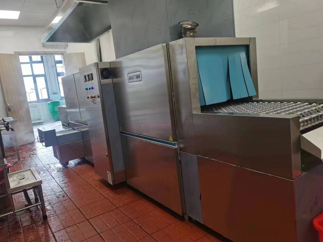 Restaurant Hotel Equipment Commercial Automatic Conveyor Channel Dishwasher for Racks with Dryer