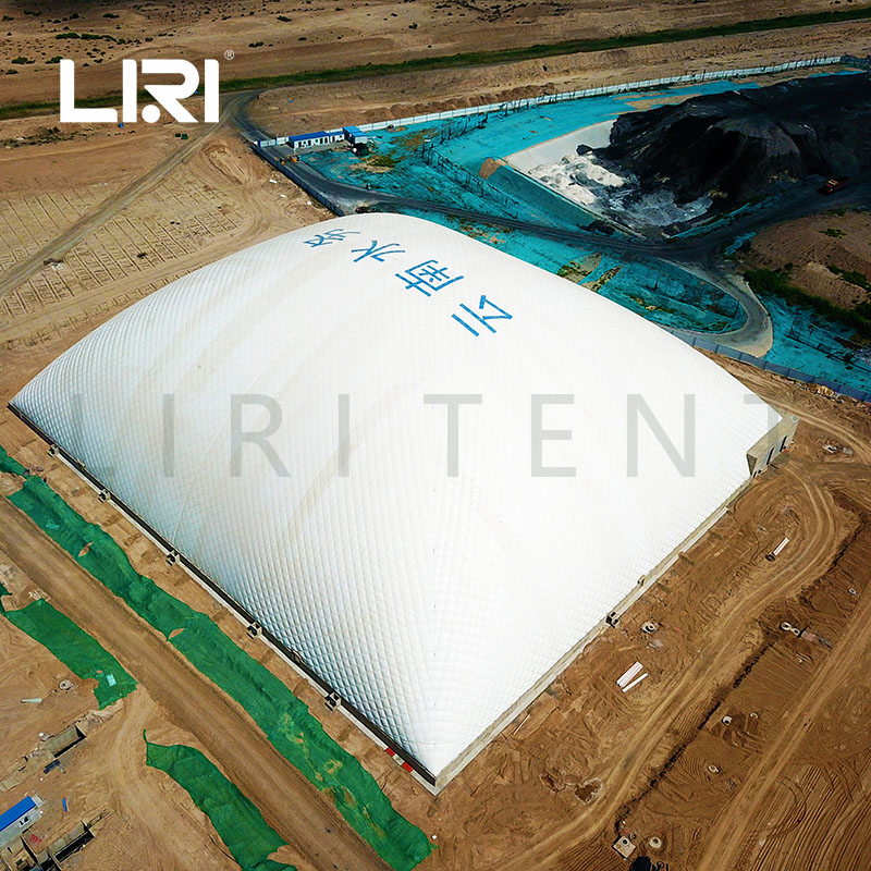 Large Inflatable PVDF Membrane Structure Air Dome Coal Storage Shed Tent