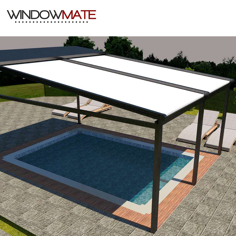 Outdoor Furniture Awning Canopy Aluminum Retractable Garden PVC Fabric Canopies Pergola Awning