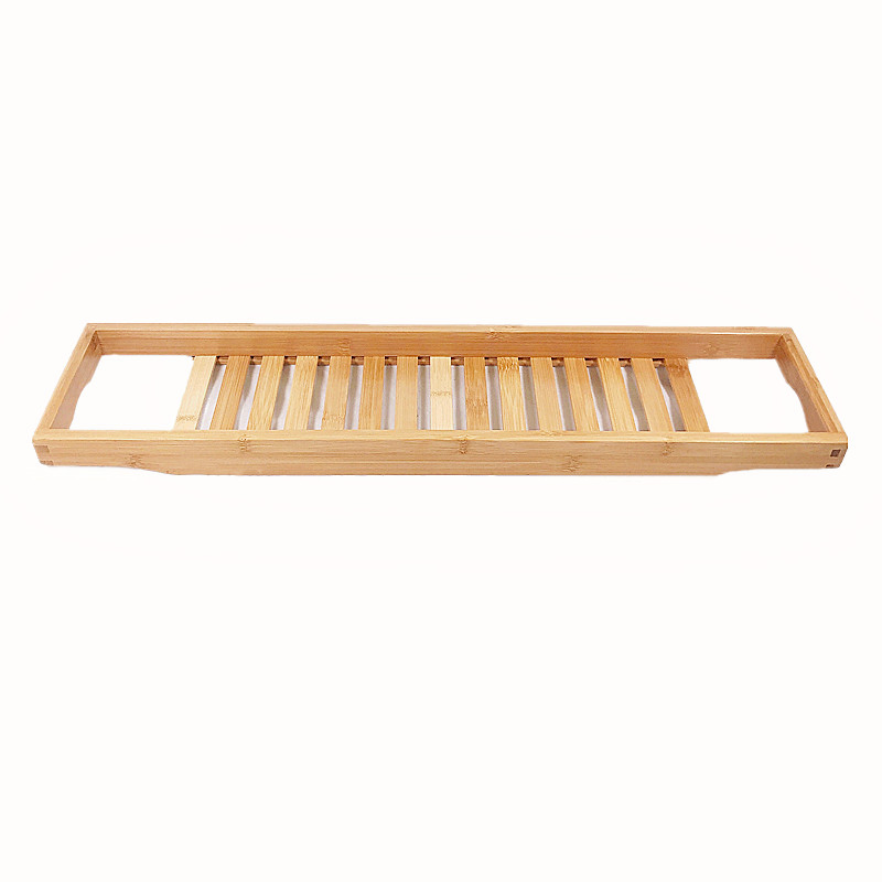 Wholesale Bamboo Bathtub One Bath Caddy Tray Reading Rack Tablet Holder Bathtubs Tray