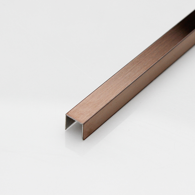 316 Stainless Steel Tile Trim U Channel for Glass Clamping