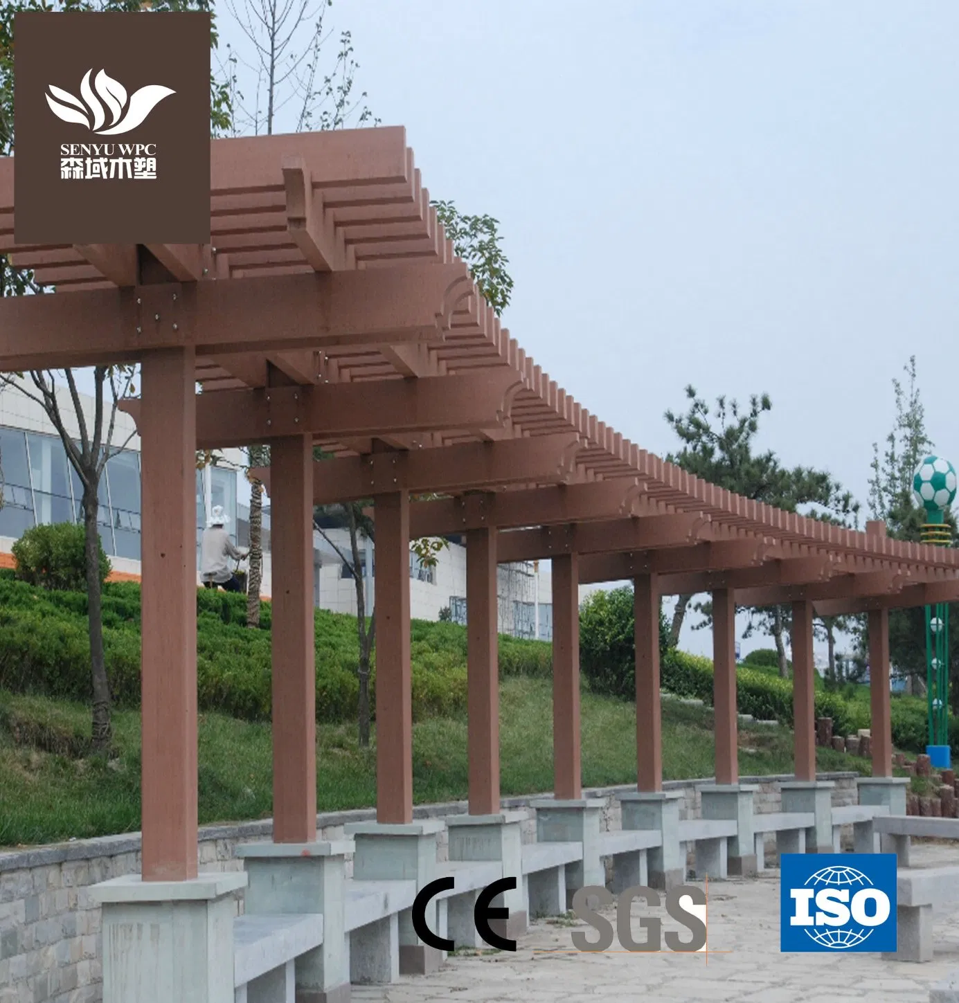 Long Life Time WPC Outdoor Pergola