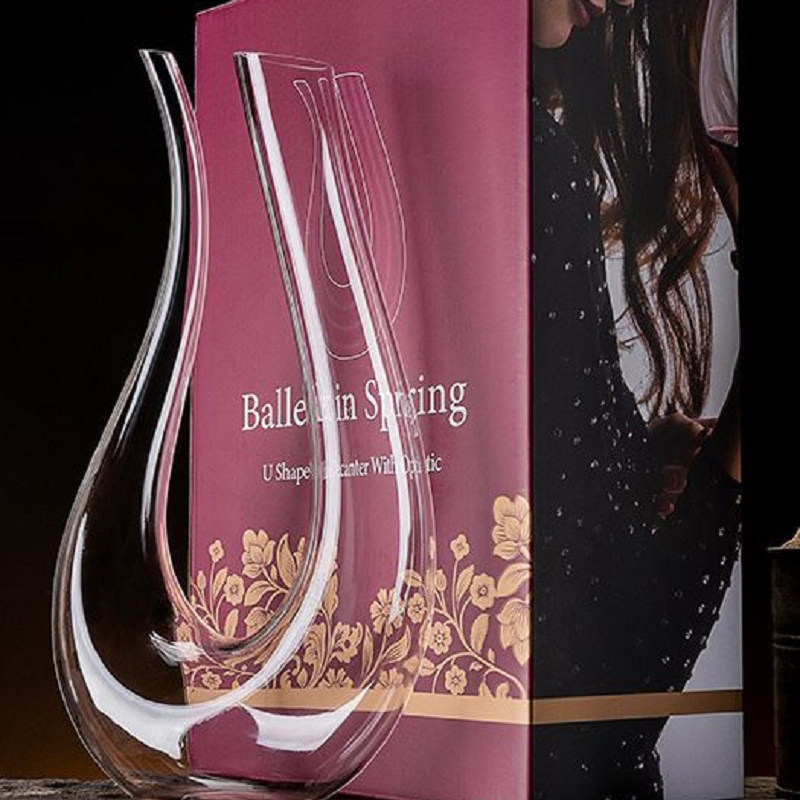 Handmade Blown Embossed Honeycomb 1700ml Glass Whiskey Glass Decanter Wine Cup