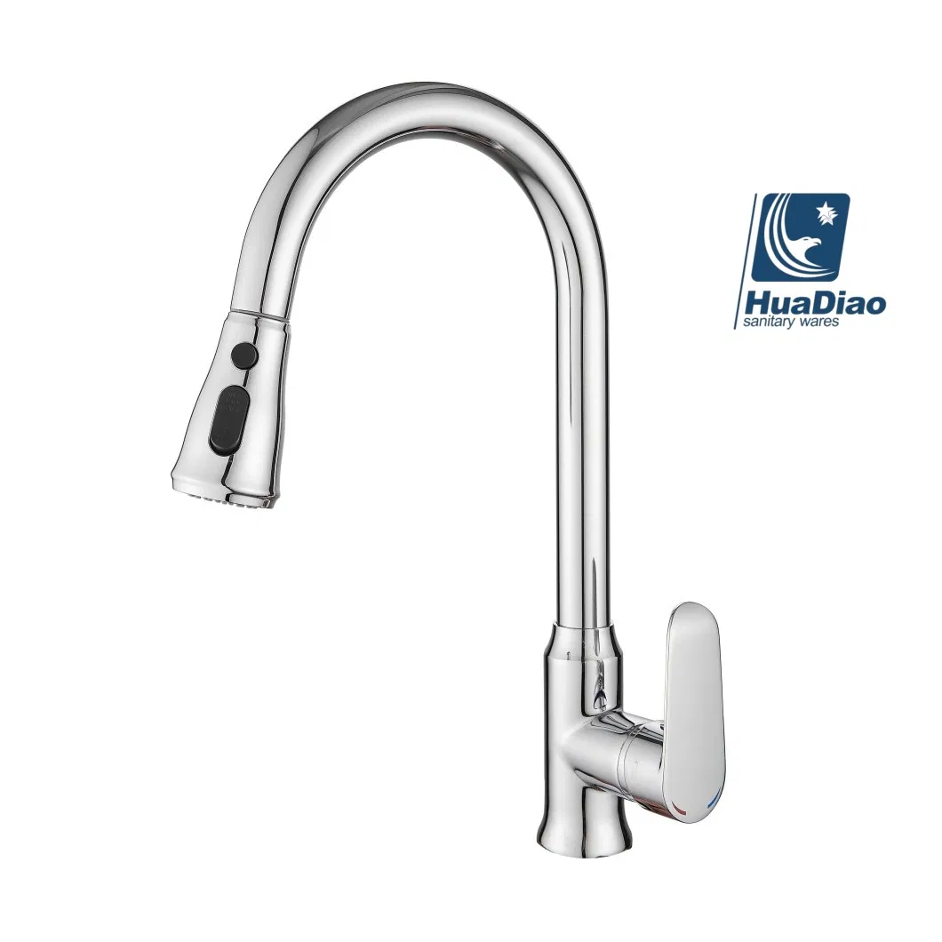 Huadiao 360 Swivel Sink Tap Kitchen Mixer Faucet with Pull out Spray