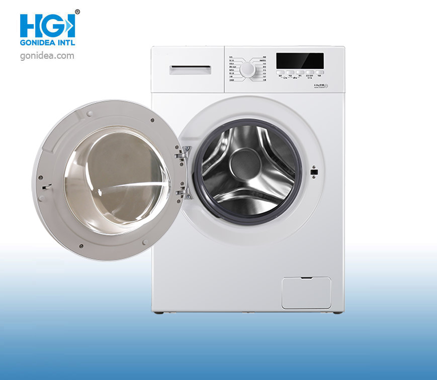 8kg with LED Display Black Door Front Loading Laundry Washing Machine