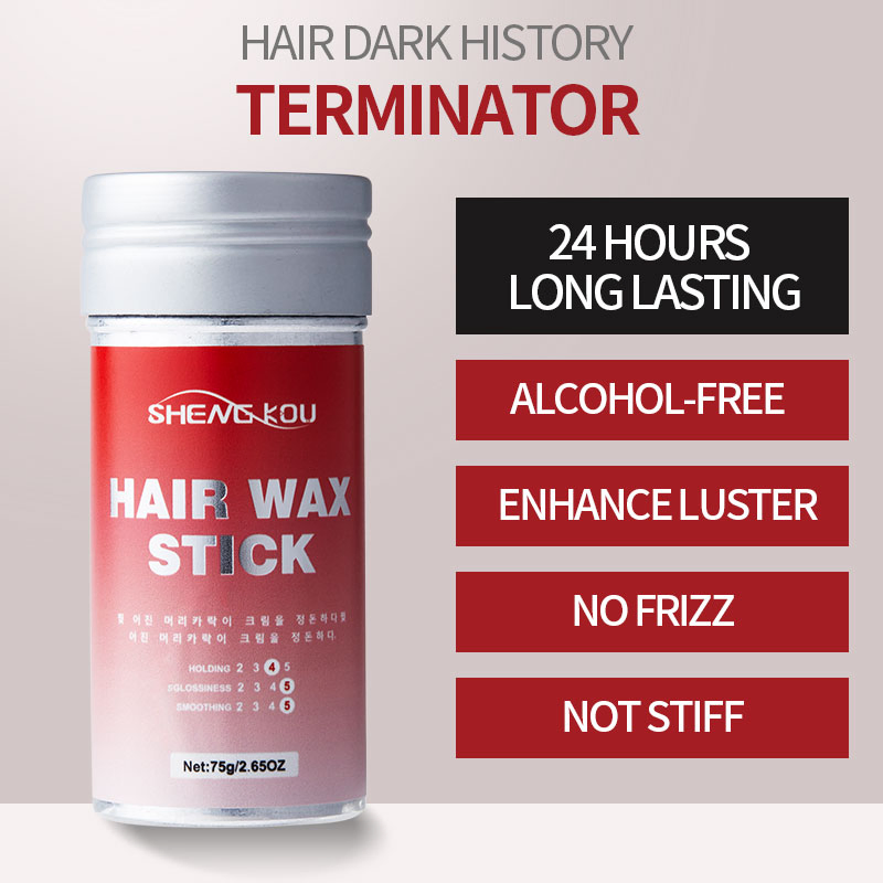 Professional Custom Private Label Good Smell 75g Portable Last 24 Hours Non Greasy Strong Hold Hair Wax Stick for All Hair Types