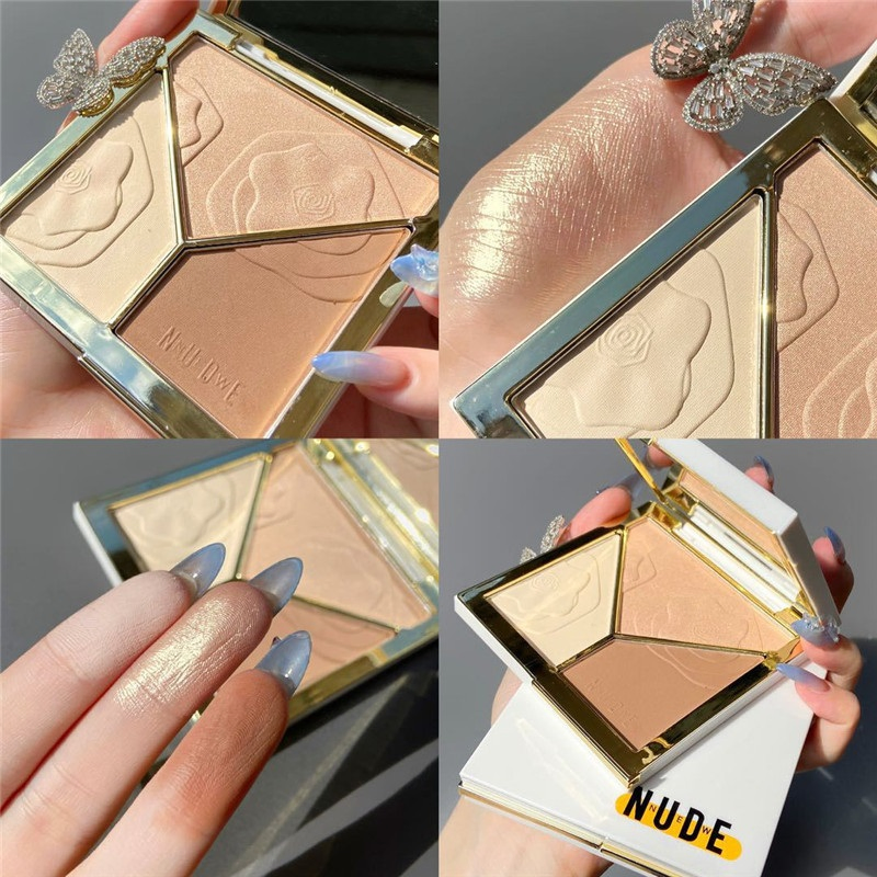 Y112 Improved Formula Product High Quality Custom Foundation Face Pressed Powder Palette 5 Color Makeup Cosmetics Beauty