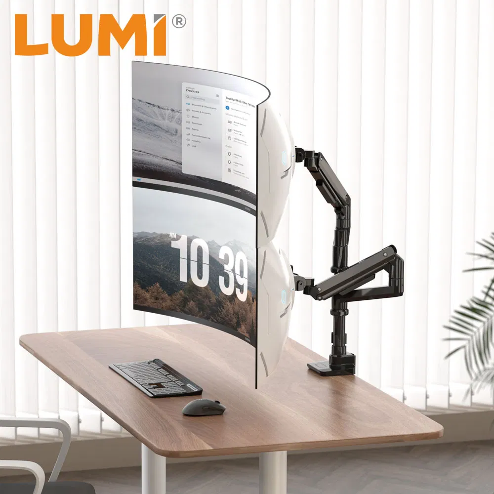 Газлифтовый кронштейн для двух мониторов до 49 дюймов