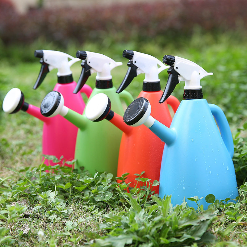 Best Seller Mini 1.2L Multifunctional Watering Can with Spray Head Plastic Pressure Watering Pot/Kettle for Houseplants