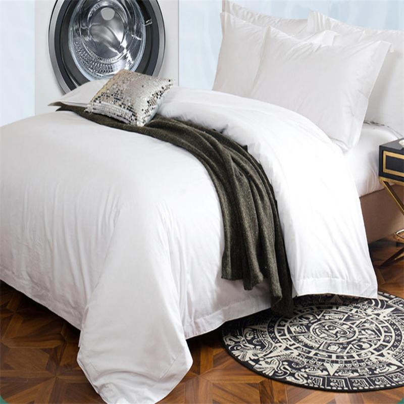 5 Star White 100% White Cotton Hotel Queen Bedding Set