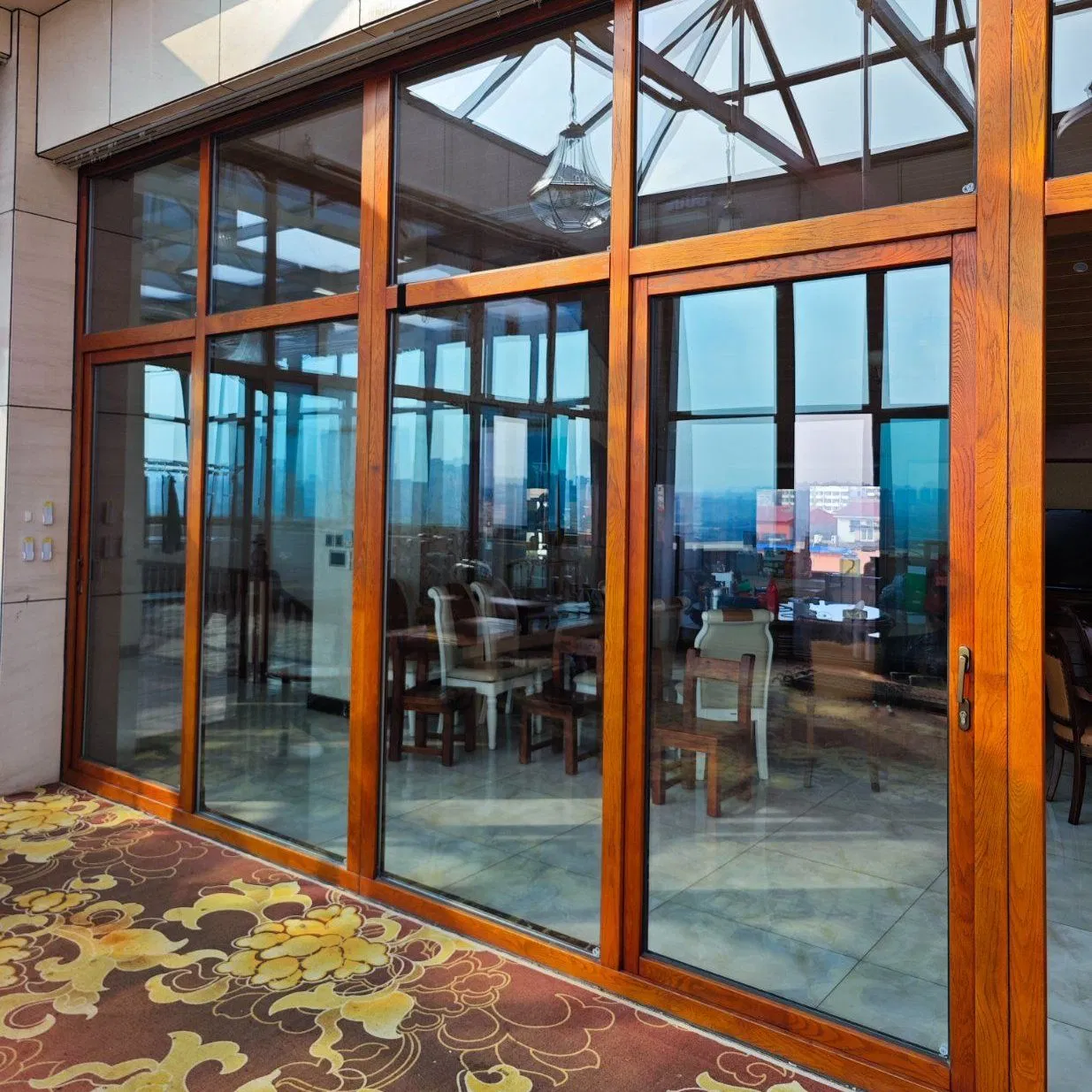 Commercial-Grade Aluminum Clad Wood Window and Door Storefront System with Structural Reinforcement