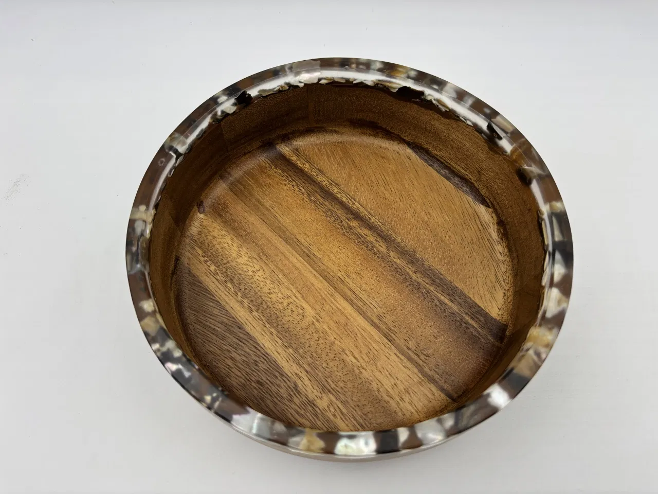 Acacia Wood and Resin Fruit Salad Bowl