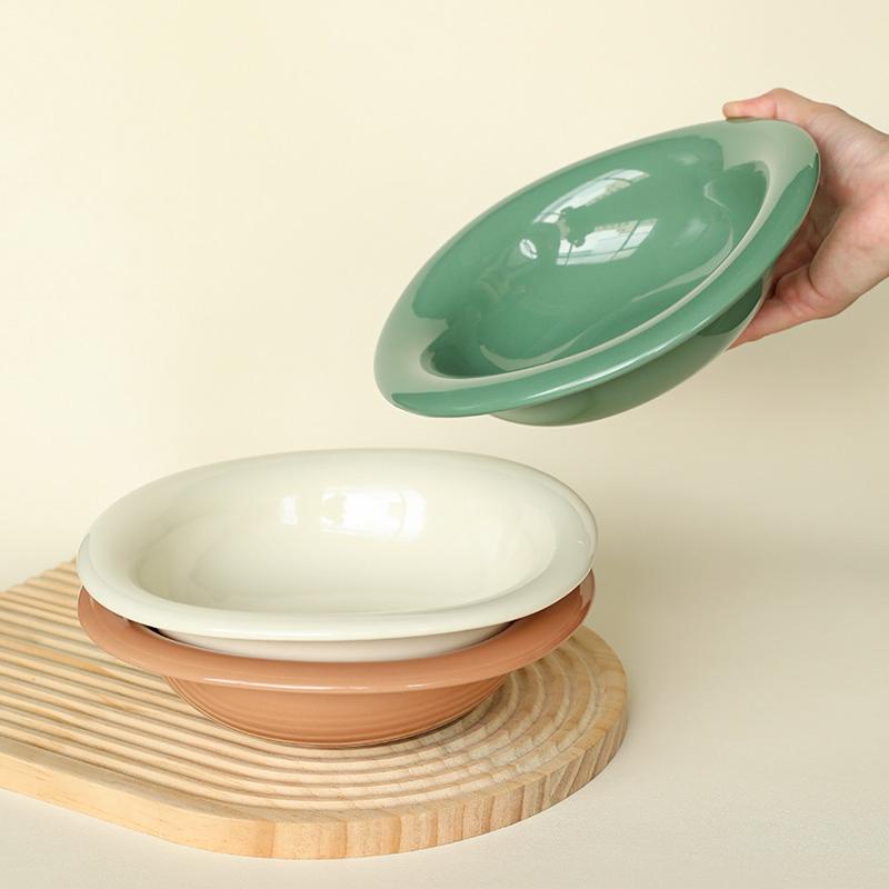 Creative Household Restaurant Multiple Color 8 Inch Ceramic Pasta Spaghetti Bowl