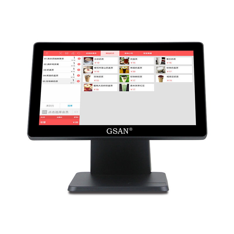 15.6'' Single Touch Screen POS Monitor Cashier POS Machine Cash Register