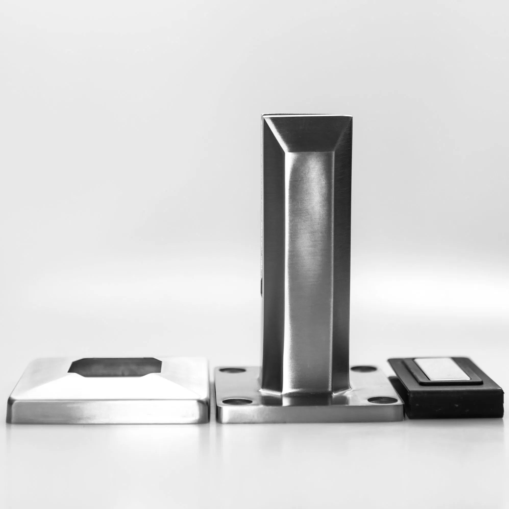 Brushed and Polished Stainless Steel Spigot Glass Balustrade Clamp