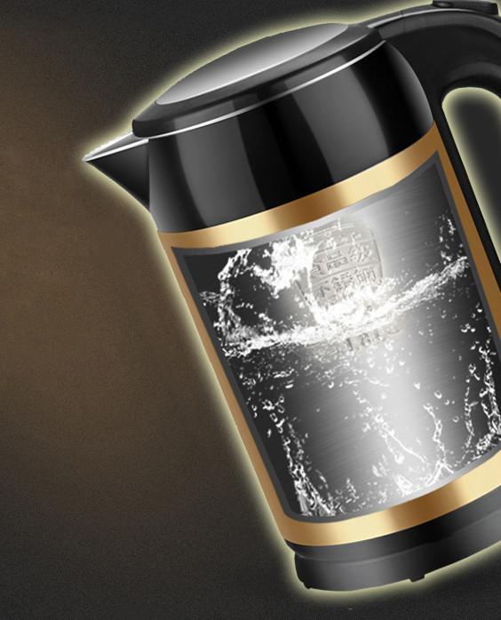 Двухслойный электрический чайник из нержавеющей стали