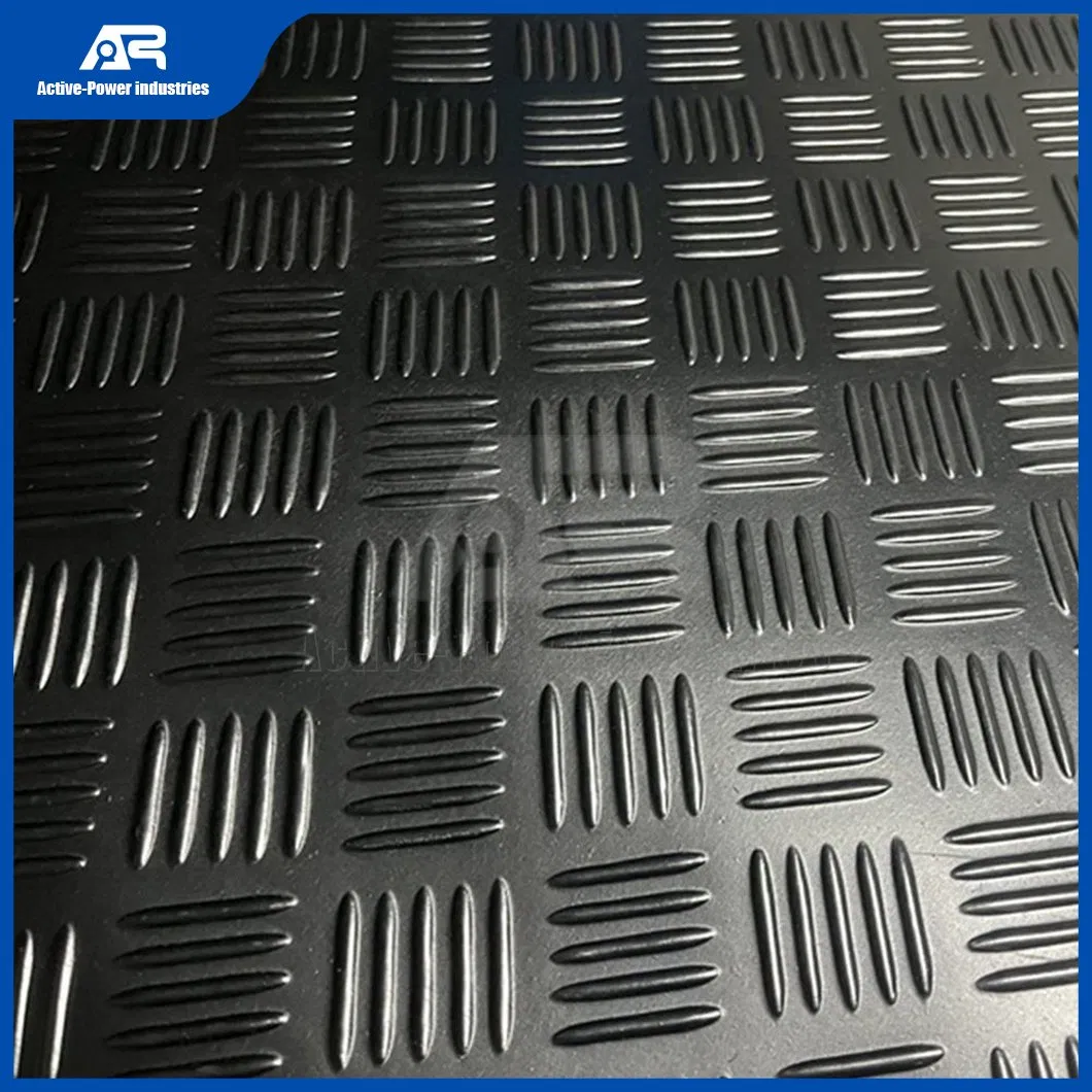 Active-Power Industries Playground Rubber Flooring Mat Factory Checker Floor Mat China Non Toxic Checker Rubber Flooring Sheeting