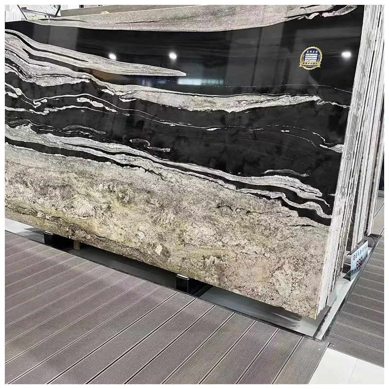 Brazilian Luxury White and Black Horse Copacabana Quartzite for Countertops