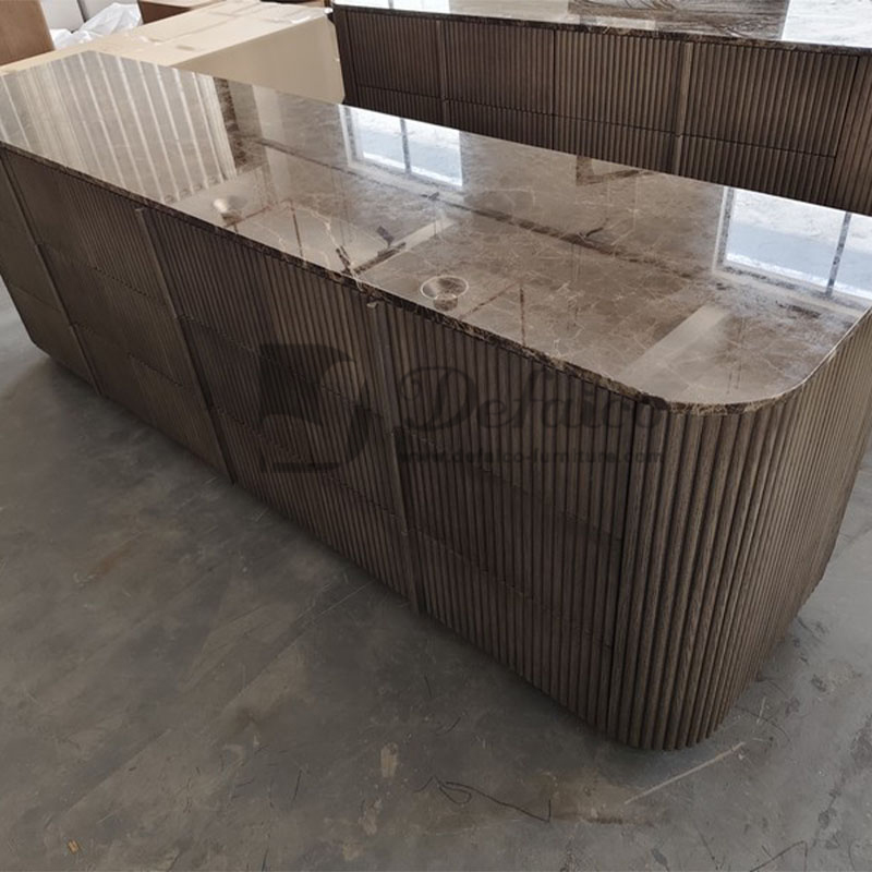 Мебель для гостиной дерево мрамор с ящиками