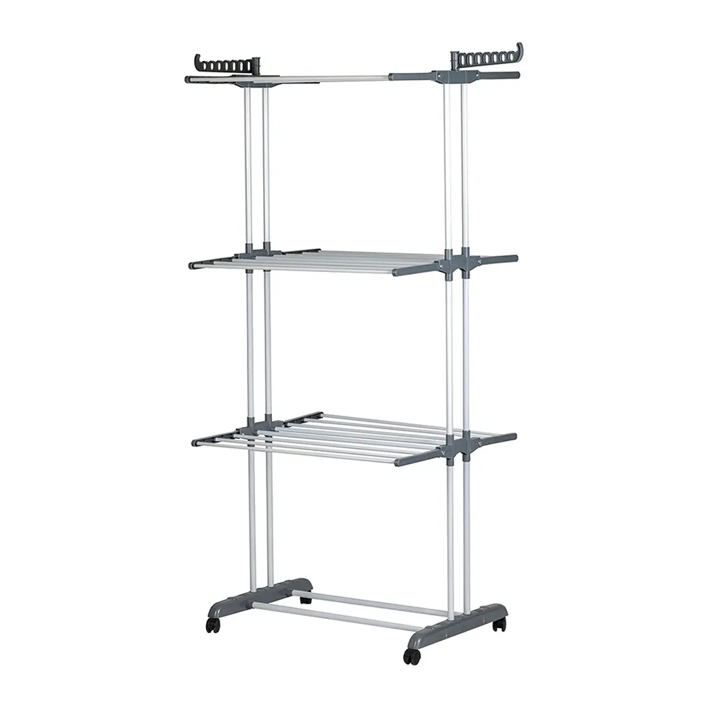 Foldable Floor Bathroom Towel Rack Portable Ladder Rack for Indoor or Outdoor