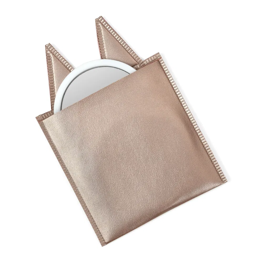 Round Cartoon Pocket Hand Mirror with All Kinds of Laser Bag