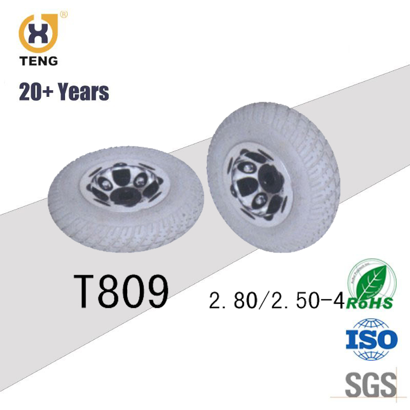 2.50-4 Flat Free PU Filled Wheel for Trolley