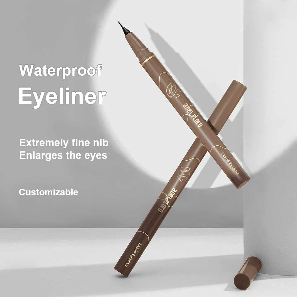 Ultra-Fine Permanent Hypoallergenic Natural Vegan Brown Black Waterproof Smudge Proof Liquid Eyeline