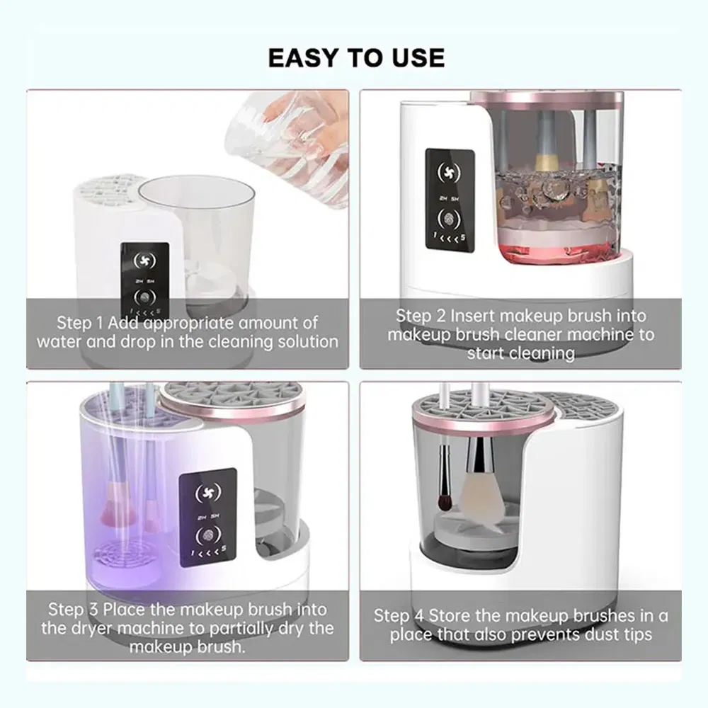 Electric Home 3 in 1 Cleaning Dryer Machine Wholesale Automatic Cosmetic Makeup Sponge Brush Cleaner
