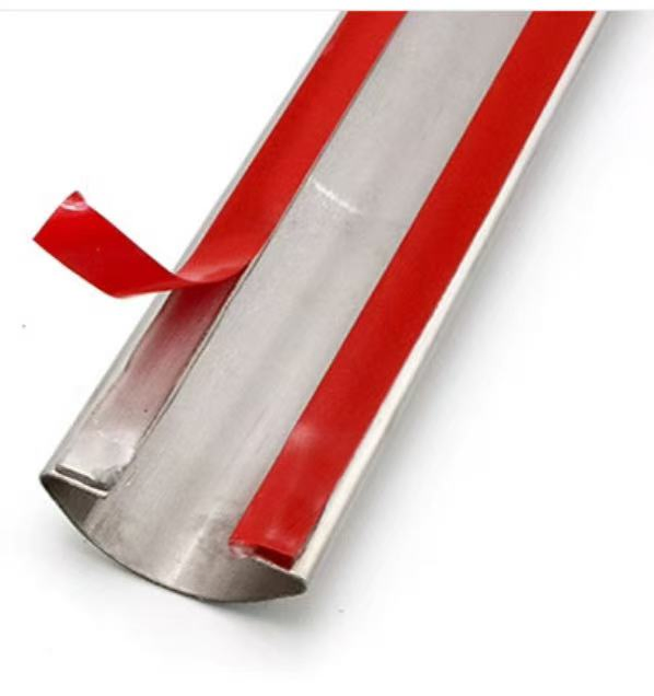 35*9 mm Arc Self-Adhesive Surface-Mounted Cable Trunking Stainless Steel Tile Strip Trim