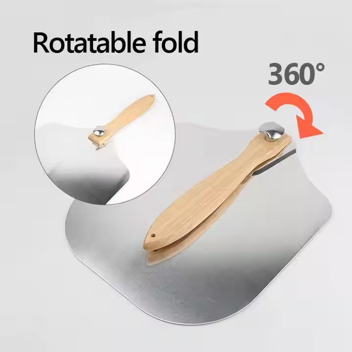 Aluminum Metal Pizza Peel Shovel Spatula Pizza Paddle with Wooden Handle