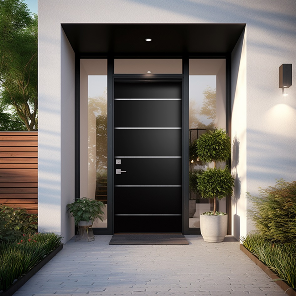 Wholesale Factory Waterproof Modern Metal Steel Exterior Villa Front Entrance Door