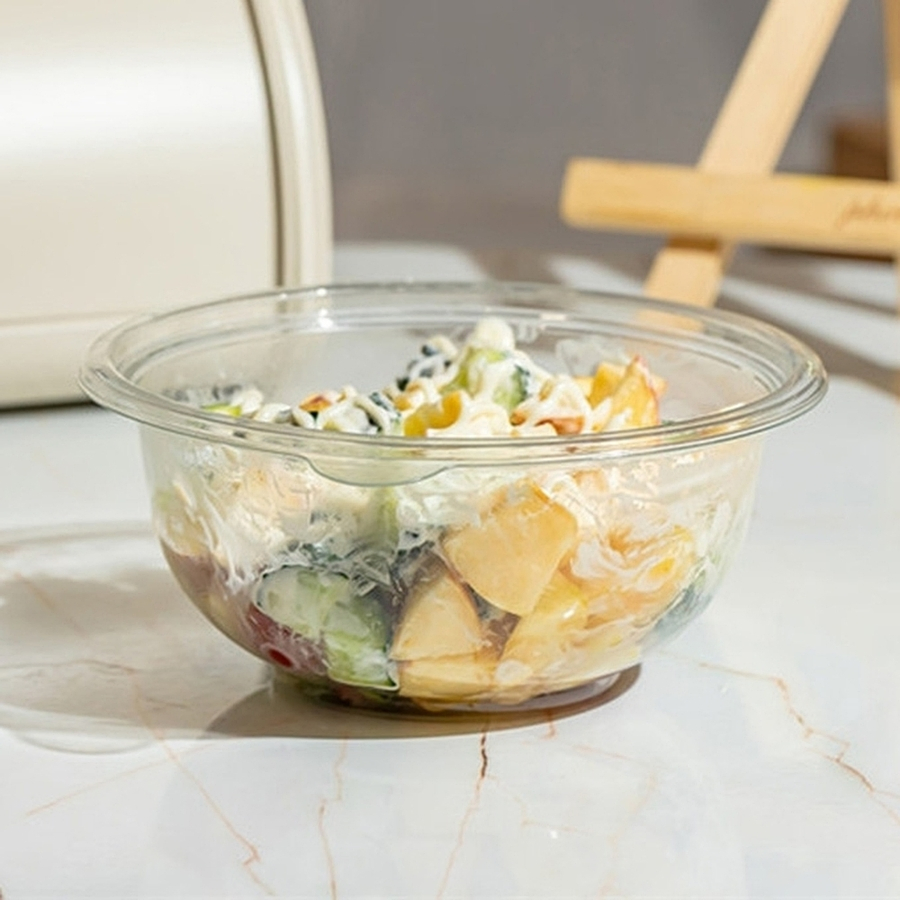 Large Volume Heavy-Duty Plastic Salad Bowl for Desserts and Salads