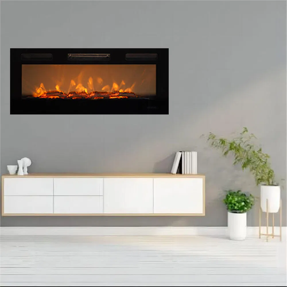 Modern Fashion Design Household Decorative LED Black Electric Fireplace