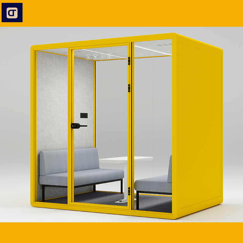 Private Glass Workspace Meeting Booth Soundproof Office Pods