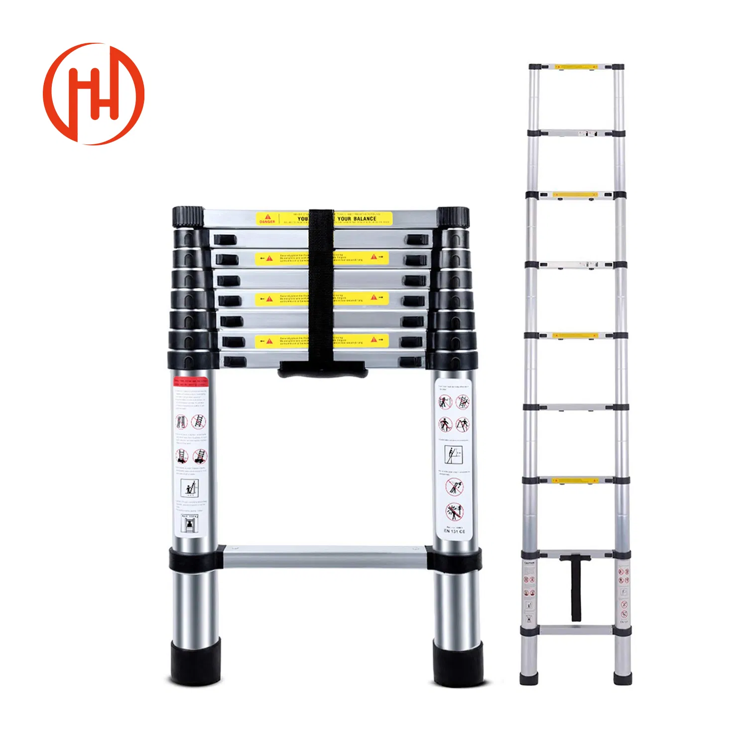 Safety Removable Shelf Aluminum Telescopic Ladders Folding Multipurpose Aluminum Step Ladder