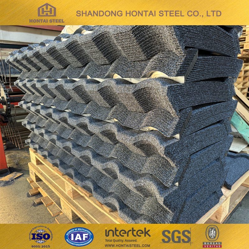 Каменные металлочерепицы HTS с цветным покрытием