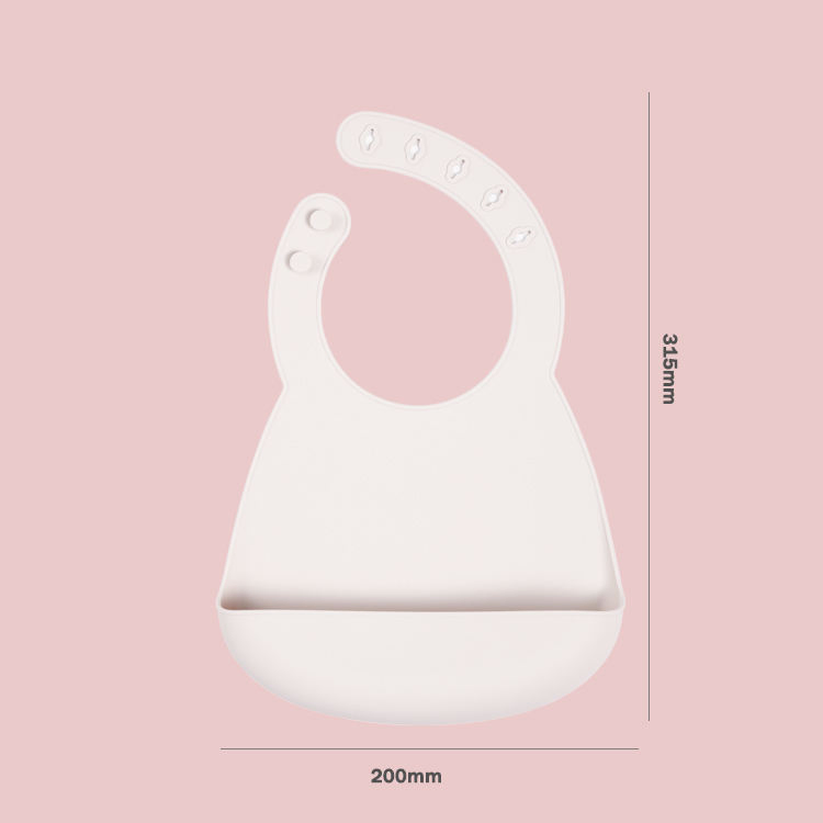 Feeding Bibs Customizable Waterproof Soft Easily Clean Adjustable Foldable Toddler Silicone