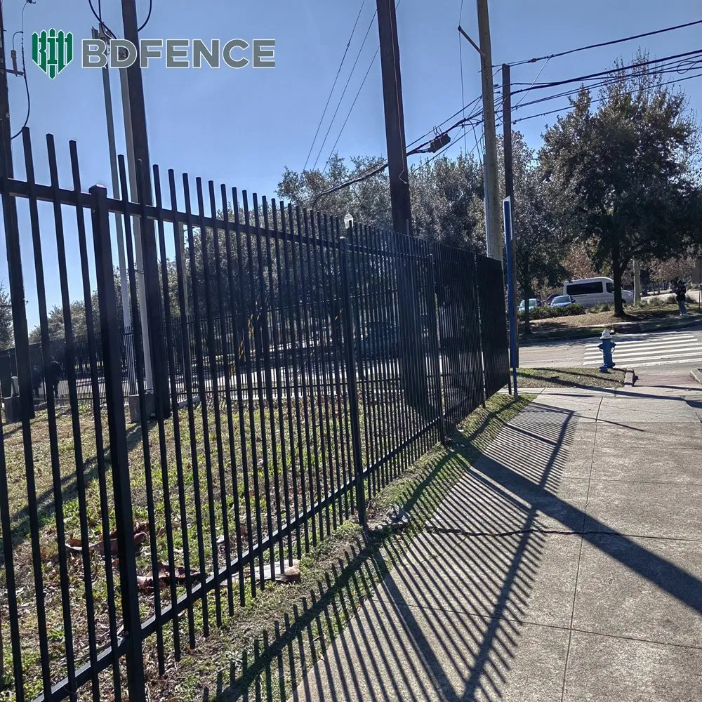 Metal Tubular Temporary WPC Vinyl PVC Composite Post Garden Steel Fence Zinc