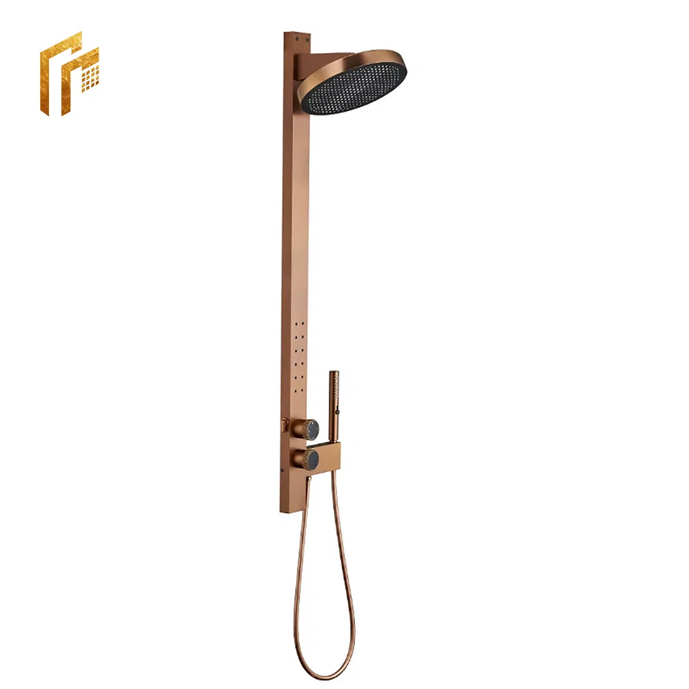 Factory Direct Price Best LED Rose Gold Wall Mounted Shower Panel Tower System