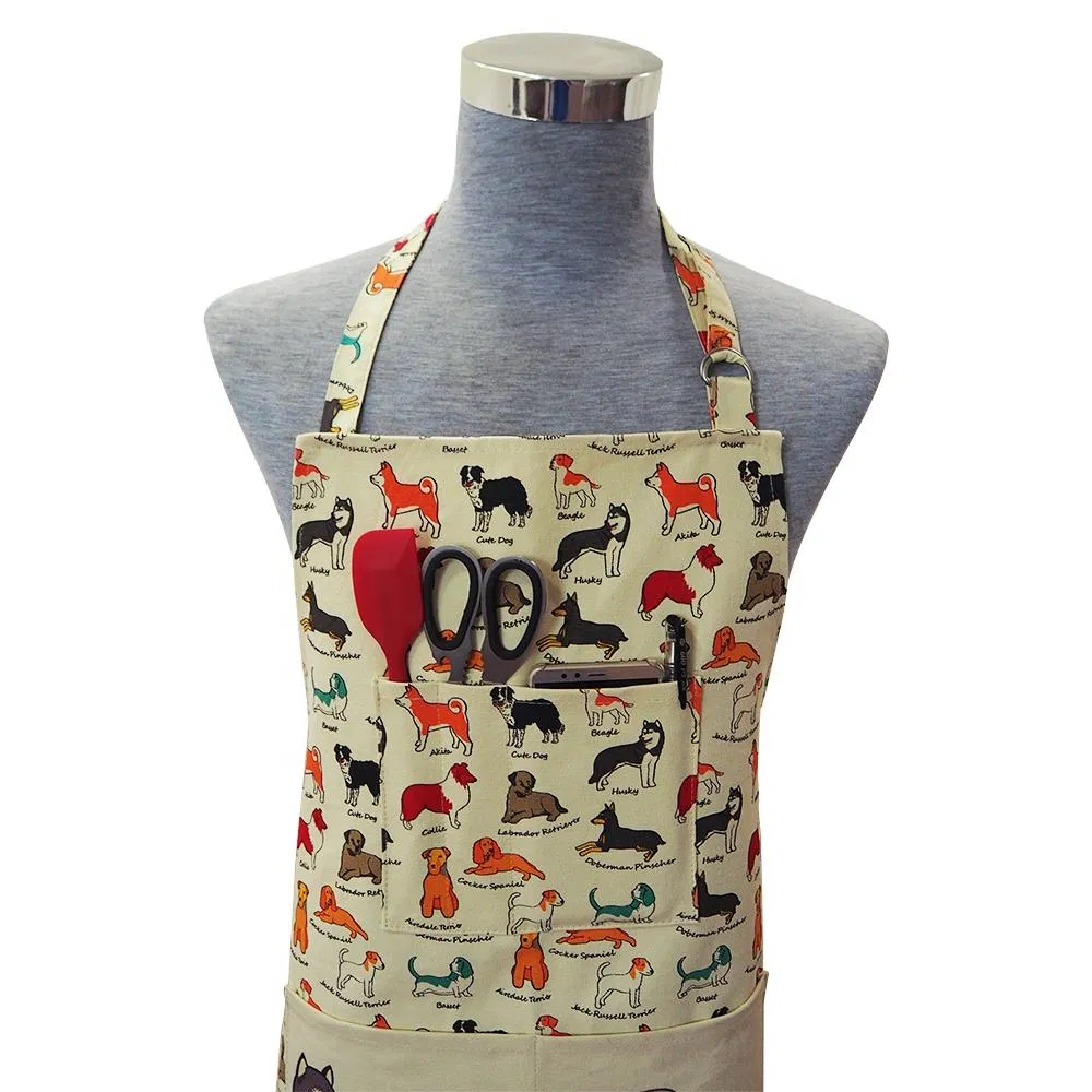 Kitchen Chef Custom Printed Bib Apron Logo Cooking Design Oven Mitt Tea Towel Cotton Personalized Apron Sets